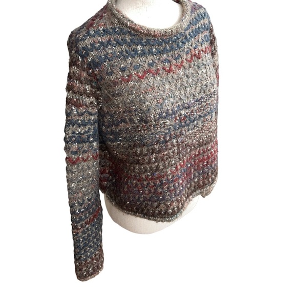 Zara Knit Neutral Cropped Sweater - Picture 2 of 4